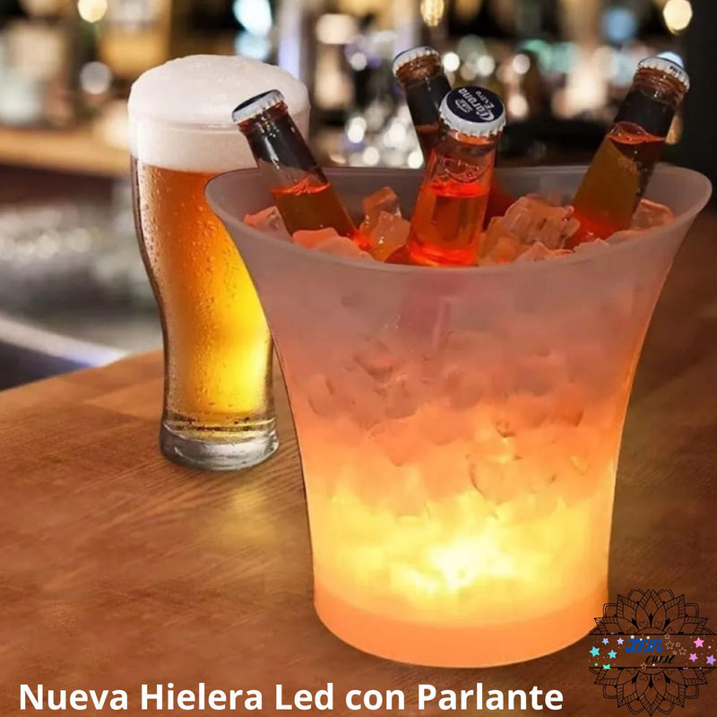 Nueva Hielera Led con Parlante- Conexión Bluetooth – ¡La estrella de tus fiestas!