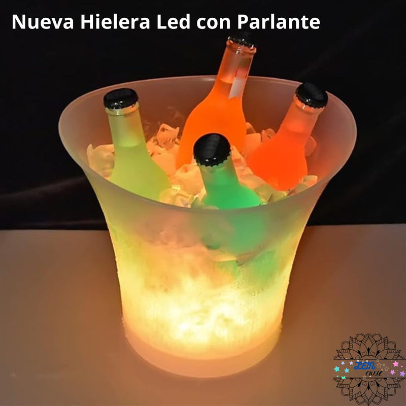 Nueva Hielera Led con Parlante- Conexión Bluetooth – ¡La estrella de tus fiestas!
