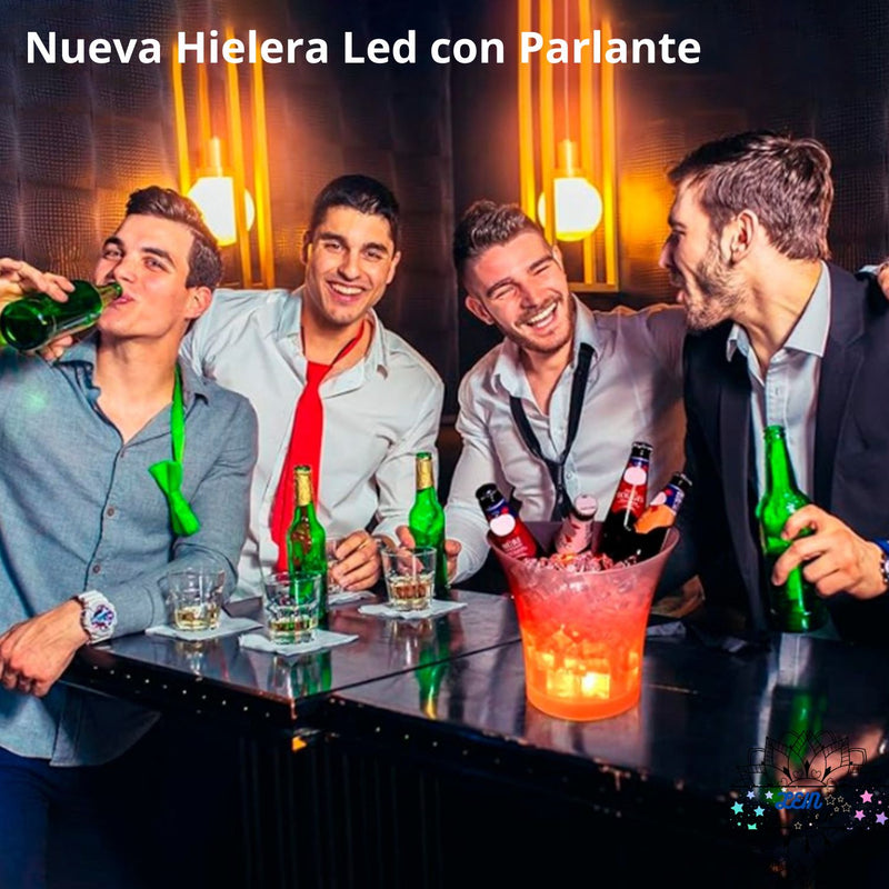 Nueva Hielera Led con Parlante- Conexión Bluetooth – ¡La estrella de tus fiestas!